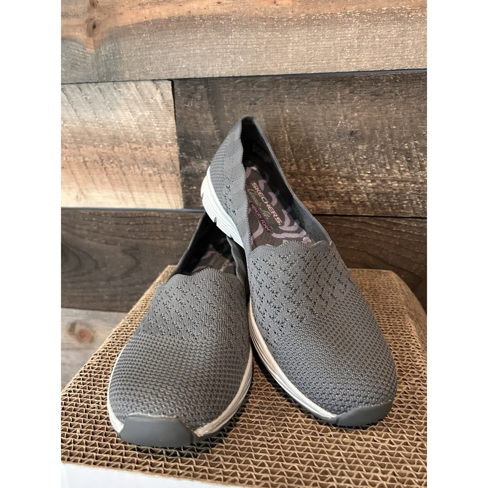 Skechers Classic Fit Air Cooled Memory Foam Gray Slip On 49481 Size 9.5